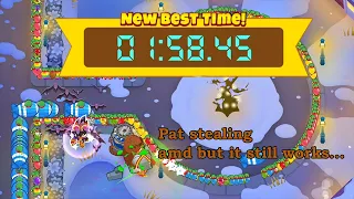 [5th place] BTD6 Race "Snow Shovel" in 1:58.45