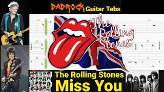 Miss You - The Rolling Stones - Guitar + Bass TABS Lesson