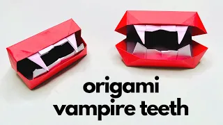 Origami Vampire Teeth | Halloween Crafts