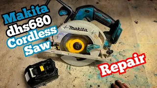 How to fix a Makita DHS680 cordless skil saw with an intermittent fault. won't always turn on.