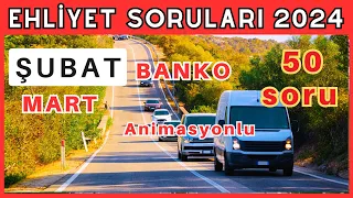 Ehliyet sınav soruları 2024 Şubat, Mart çıkmış 2024 ehliyet sınav soruları