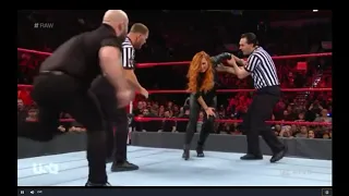 Stephanie McMahon Suspends Becky Lynch, Becky Lynch Attacks Stephanie McMahon; RAW, Feb 4, 2019