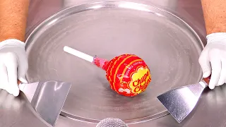 ASMR -30°C Challenge: Transforming a Giant Chupa Chups Lollipop!