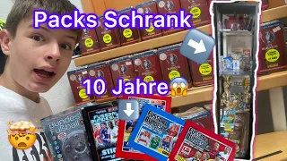 Ich zeige euch mein Fußballkarten Packs Schrank und wir öffnen ein 15 Jahre altes Pack😱🤯