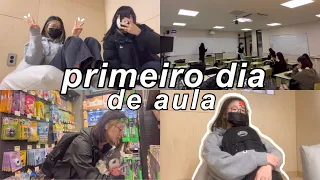 primeiro dia de aula na escola coreana 🇰🇷 | comprando presente de niver & organizando meu material