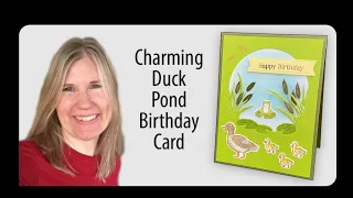Charming Duck Pond Birthday Card