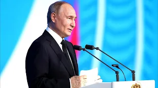 Путин на торжественном мероприятии в честь 50-летия начала строительства БАМа. 23 апреля 2024 года