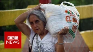 'Desperate' Venezuelans stream into Colombia to buy food - BBC News