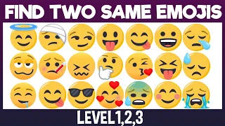 Can You Find Two Same Emojis?|Spot the difference|Emoji Game|Puzzle Spot&Find plus