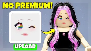 NO PREMIUM! MAKE FREE FACE ON ROBLOX AND WEAR IT!