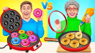 Reto De Cocina Yo vs Abuela | Gadgets Inteligentes vs Hacks por Multi DO Challenge