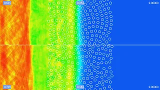 Wave protection comparison 8: "golden spiral" versus Poisson disc sampling with a step input