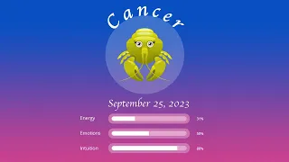 Cancer horoscope for September 25, 2023