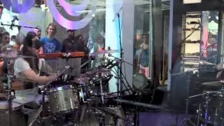 Andrew WK drumming in Times Square