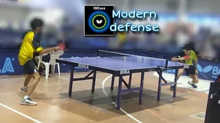 Modern defense with feint long 3 | tournament match