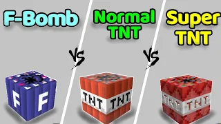 Formidi bomb || Normal TNT || Super TNT ||   VS   Minecraft village!!