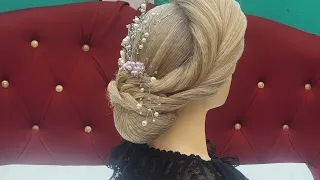 Easy  hairstyle  for  long hair  💕  롱헤어 업 스타일  웨딩헤어 혼주머리 ロングヘアウェディングヘア