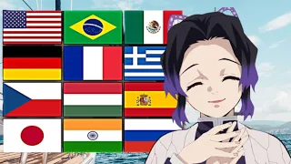 Shinobu "Ara Ara, Sayonara" In Different Languages | Kimetsu No Yaiba  In Different Languages