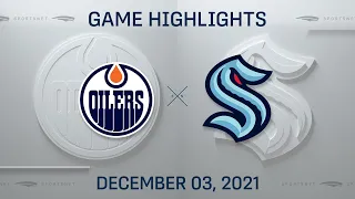 NHL Highlights | Oilers vs. Kraken - Dec. 3, 2021