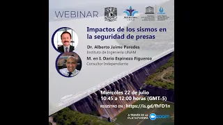 Webinar: Impactos de los sismos en la seguridad de presas