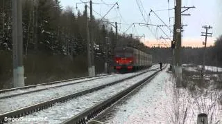 Электропоезд ЭР2Т-7201 перегон Кубинка-2 - Лукино