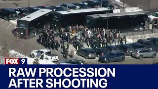 Burnsville officers, firefighter/paramedic killed: Procession [raw]