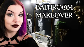 Moody Bathroom Makeover for Under $50! 💫 Flip The Crypt