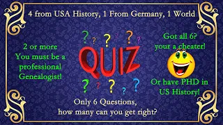 Fun Quiz - 2 or more, your a Pro!  Got All 6? Sure you did LOL