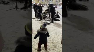 St. Petersburg street band | Kid dancing #shorts