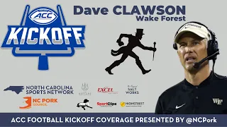 ACC FOOTBALL KICKOFF 2023 || Dave Clawson, Wake Forest Football