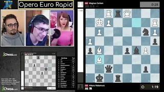 Magnus Carlsen Beats Alireza and Hikaru At The Same Time !