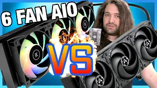 6-Fan EK AIO Elite D-RGB 360 Review vs. Lian Li Galahad, Arctic Liquid Freezer, & Air CPU Coolers