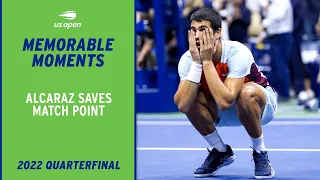 Carlos Alcaraz's Comeback After Saving Match Point | 2022 US Open