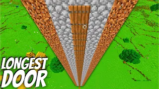 I found a NEW LONGEST DOOR  in Minecraft ! What's inside the NEW SECRET DOOR ?