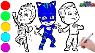 PJ Masks Catboy, Connor and Greg - Drawing, Painting, and Coloring For Kids