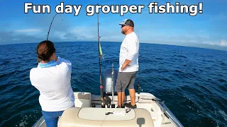 A fun day grouper fishing! Trolling for grouper