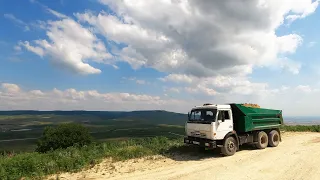 ДЕНЬГИ НА  САМОСВАЛЕ ЗА  ОДИН ДЕНЬ. Подьем на гору Недреманную. КАМАЗ 55111