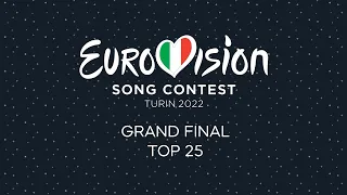 Eurovision 2022 - GRAND FINAL - MY TOP 25 [TASTELESS AND BORING]