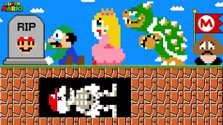 R.I.P Mario Skeletion: Luigi, Peach and Bowser Sorry Mario...Please Come Back! | Game Animation