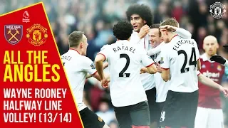 Wayne Rooney halfway line wonder goal! | All the Angles | Rooney v West Ham (13/14)