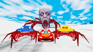 Live Epic Escape From Lightning McQueen Eater Monsters | McQueen VS McQueen | BeamNG.Drive # 301