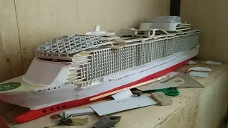 Wonder of the Seas Cruise Ship. Homemade Scratch build update 10-03-23