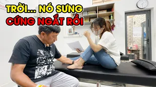 Cháu gái không may té cầu thang bị lật sơ mi đến tìm nhờ 8 Sang hỗ trợ...