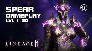 Lineage 2M - Spear Gameplay (New Class) lvl 1~30 - PC Version - Mobile & PC - F2P - KR/EN