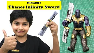 I made Miniature Infinity Sword for my Thanos Action Figure | DIY Avengers Endgame Cardboard Craft