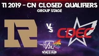 Royal Never Give Up vs CDEC - TI9 CN Regional Qualifiers: Group Stage