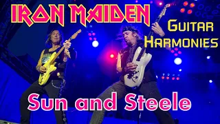 IRON MAIDEN Guitar Harmonies #3 Sun and Steele lesson with tabs