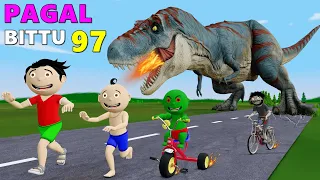 Pagal Bittu Sittu 97 | Dinosaur Wala Cartoon | Bittu Sittu Toons | Pagal Beta | Cartoon Comedy