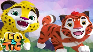 LEO and TIG 🦁 🐯 NEW 💫 Belly Laugh Joke 😃 Cartoons collection 💚 Moolt Kids Toons Happy Bear