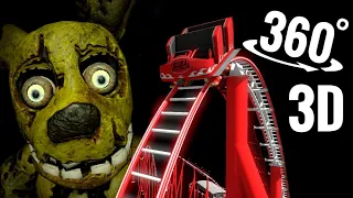 3D 360° video | Scary Halloween Horror VR Roller Coaster Five Nights at Freddy's Jumpscare